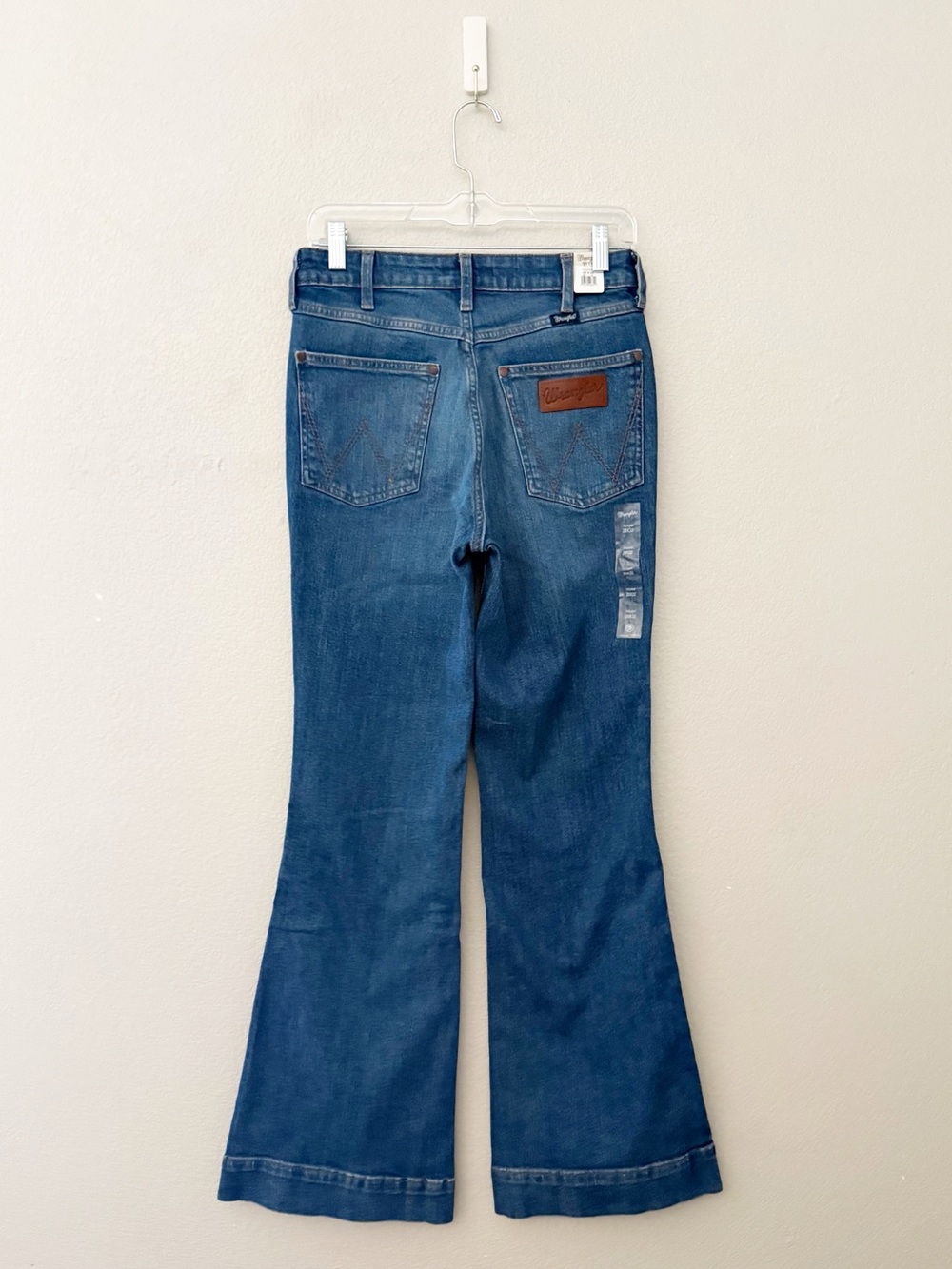 Wrangler Retro High Rise Flare Trouser Jeans 28 Denim Blue Western Ranch NWT - Picture 9 of 16